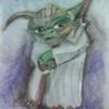 Yoda painted by Art with a Heart artist in residence Lori Presto. 
For a child's room at Wolfson Children's Hospital.