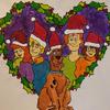 The Scooby Doo Christmas Gang painted by Art with a Heart volunteer artist Cheryl Borja.
For a child's room at Wolfson Children's Hospital.