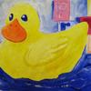 Rubber ducky painting by Art with a Heart volunteer artist Angel Luna.
For a patient at Wolfson Children's Hospital.