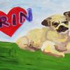 Puppy painting by Art with a Heart volunteer artist Cheryl Borja. 
For a child patient at Wolfson Children's Hospital