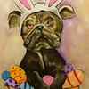 Painting of a Easter pup for a patient at Wolfson Children's Hospital by Art with a Heart artist Lori Guadagno.