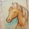 Painting for a patient at Wolfson Children's Hospital of a horse by Art with a Heart artist Lori Presto.