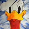 Painting of Donald Duck for a patient at Wolfson Children's Hospital by Art with a Heart artist Lori Presto.
