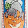 Halloween doorsign for a patient at Wolfson Children's Hospital by Art with a Heart volunteer artist Patsy Moore.