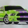 Painting of a Mustang GT for a patient at Wolfson Children's Hospital by Art with a Heart Artist Josh Bergesen.