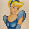 Color pencil drawing of Cinderella for a patient at Wolfson Children's Hospital by Art with a Heart Volunteer Artist Rob Veysey.