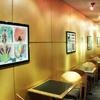 Framed patient artwork at the Rainbow Deli. Wolfson Children's Hospital Jacksonville, Florida.