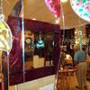 Holiday glass heart fundraiser at Eclectic Galleries in Jacksonville Beach, Florida.