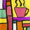 "Cafe" - Painting by a patient at  Wolfson Children's Hospital.