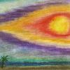 "Suncolors" - Oil Pastel Drawing by a patient at  Wolfson Children's Hospital.