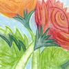 "Flower Series III" - Oil Pastel Drawing by a patient at  Wolfson Children's Hospital.