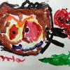 "Wide Eyed Cat" - Painting by a patient at Wolfson Children's Hospital.