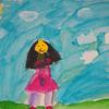 "Girl in the Sun" - Painting by a patient at  Wolfson Children's Hospital.