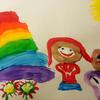 "Rainbows" - Painting by a patient at  Wolfson Children's Hospital.