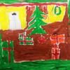 "Christmas House" - Painting by a patient at  Wolfson Children's Hospital.